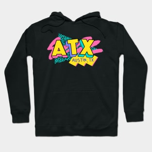 Austin, Texas Retro 90s Logo Hoodie